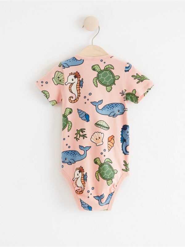 Short sleeve bodysuit with sea animals - 8417659-7467