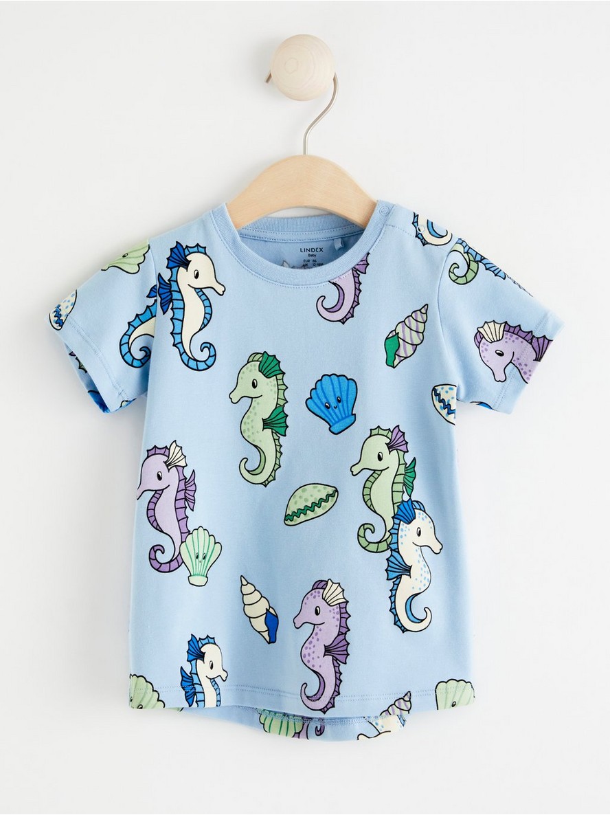 Majica – Short sleeve top with seahorses