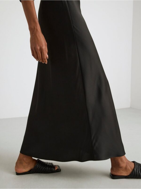 Midi satin skirt - 8419791-80