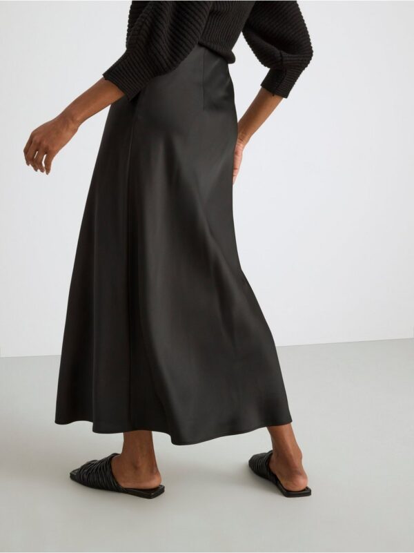 Midi satin skirt - 8419791-80