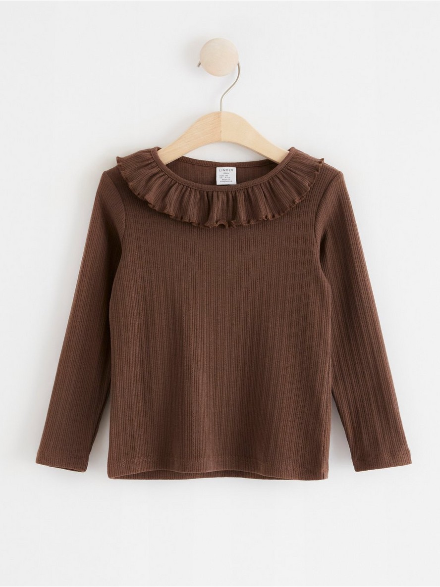 Majica – Long sleeve top with frill collar