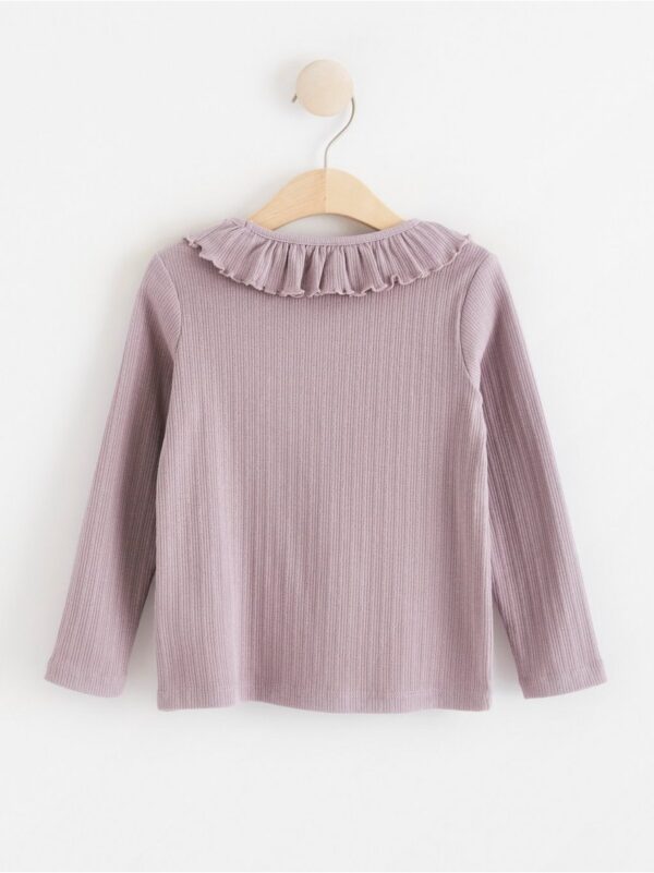 Long sleeve top with frill collar - 8419980-8121