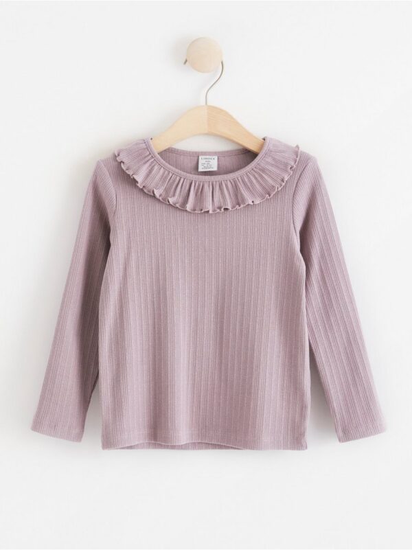 Long sleeve top with frill collar - 8419980-8121