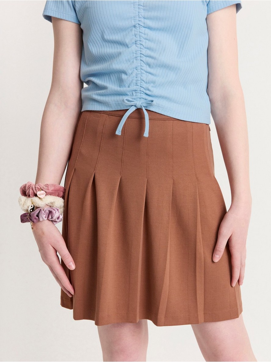 Suknja – Pleated punto skirt