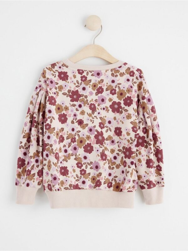 Sweatshirt with flowers and brushed inside - 8422219-8545