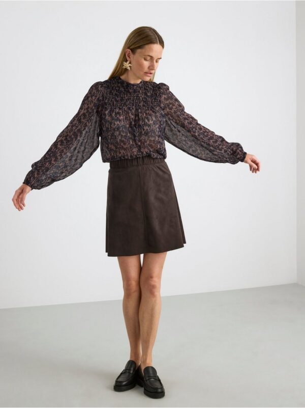 Patterned chiffon blouse - 8422296-80
