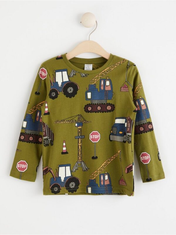 Long sleeve top with working vehicles - 8422818-1945