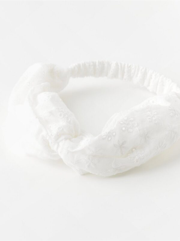 Headband with broderie anglaise - 8426808-70