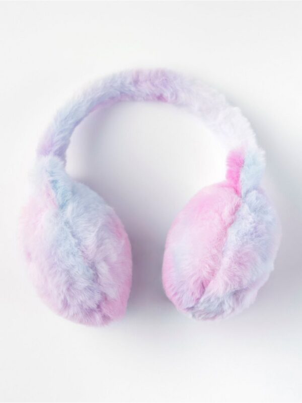 Fake fur earmuffs with cat motif - 8426817-2674