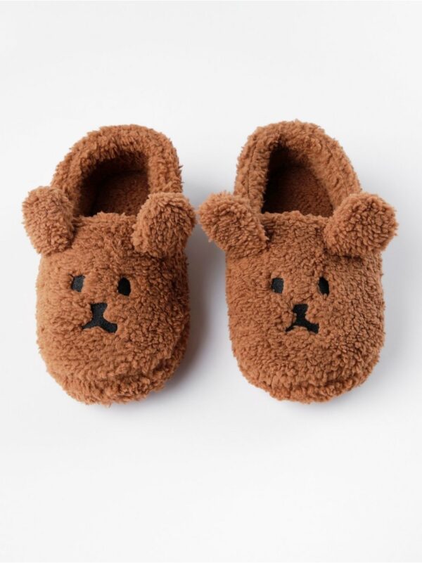 Pile slippers with ears - 8426819-1196