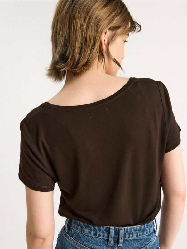 Short sleeve viscose top - 8430216-8117