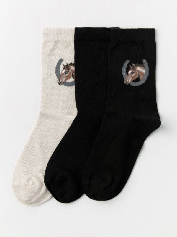 3-pack socks with horses - 8430279-80