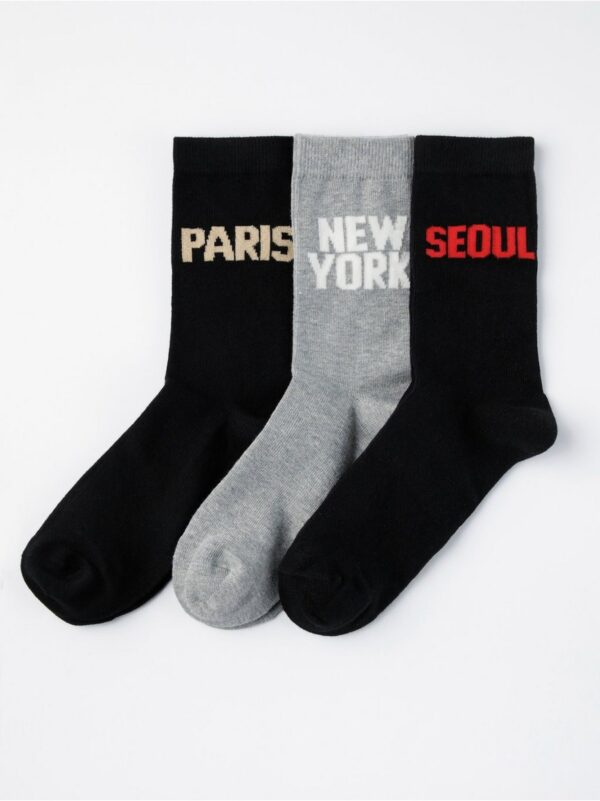 3-pack socks with text print - 8430286-80