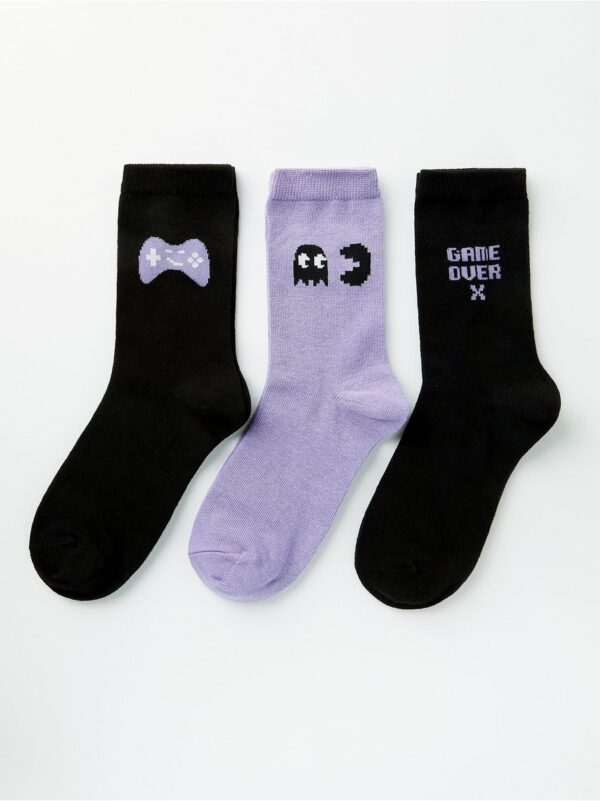 3-pack socks with gaming motif - 8430301-80