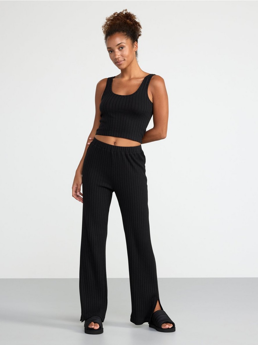 Ribbed lounge trousers - 8430797-80