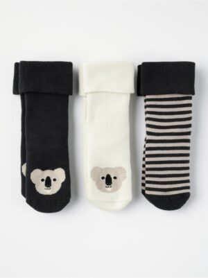3-pack terry socks with antislip - 8431423-1230