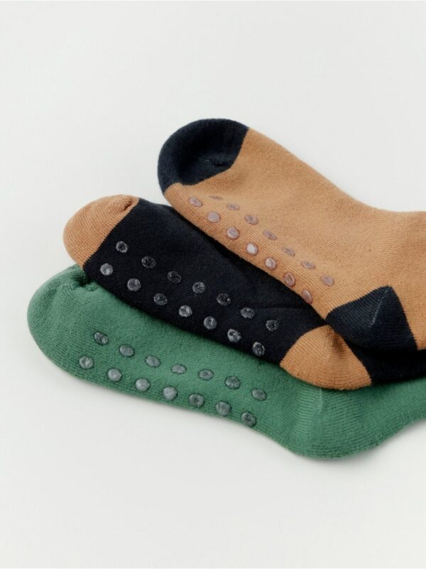 3-pack terry socks with antislip - 8431423-1253