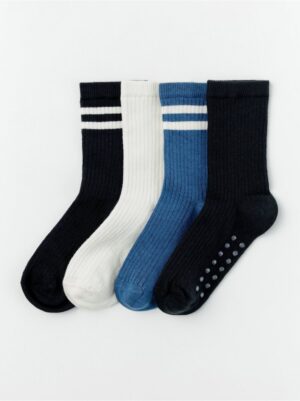 4-pack ribbed socks with antislip - 8431717-6732