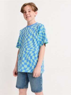 T-shirt with checked print - 8432137-7902