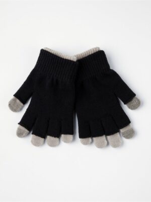 Double fine-knit gloves with touch function - 8433701-80