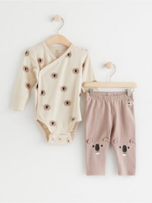 Set with wrap bodysuit and leggings - 8435948-1230