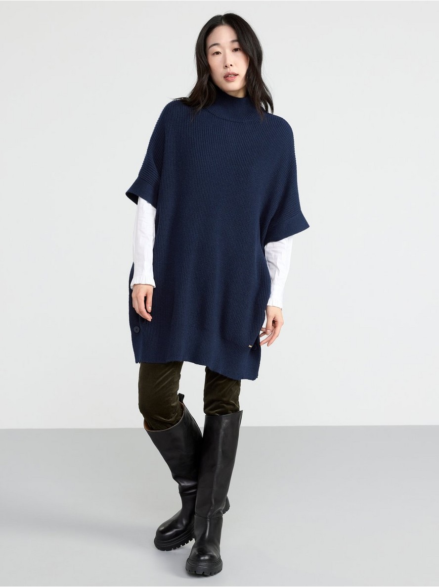 Knitted poncho - 8436212-2150