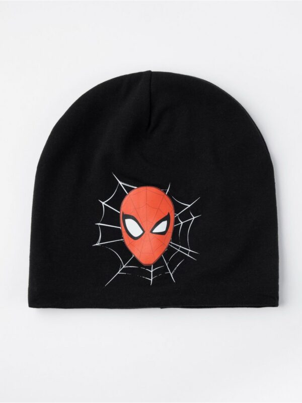 Jersey beanie with Spiderman and fleece lining - 8441119-80