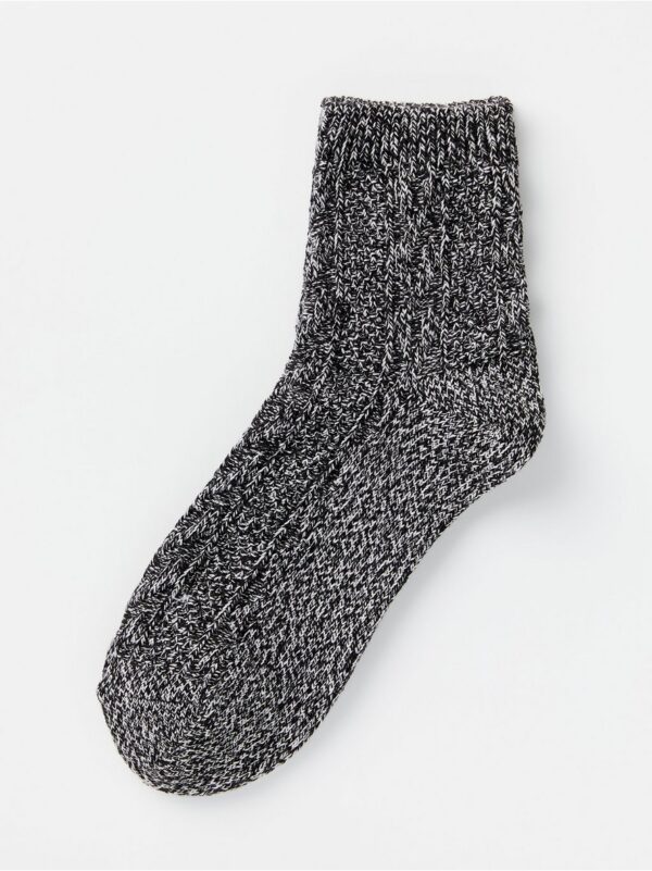 Cable knit ankle socks - 8441655-80