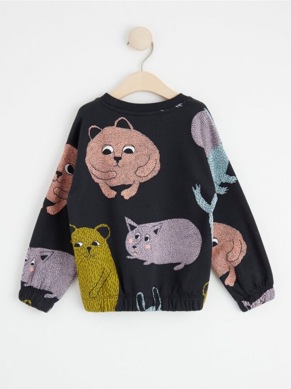 Sweatshirt with animals and brushed inside - 8441659-6959