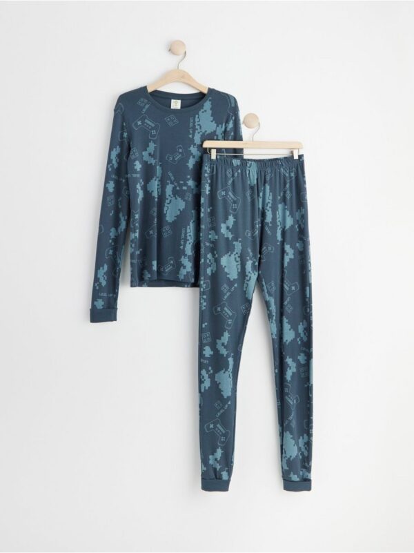 Pyjama set with gaming print - 8442765-8903