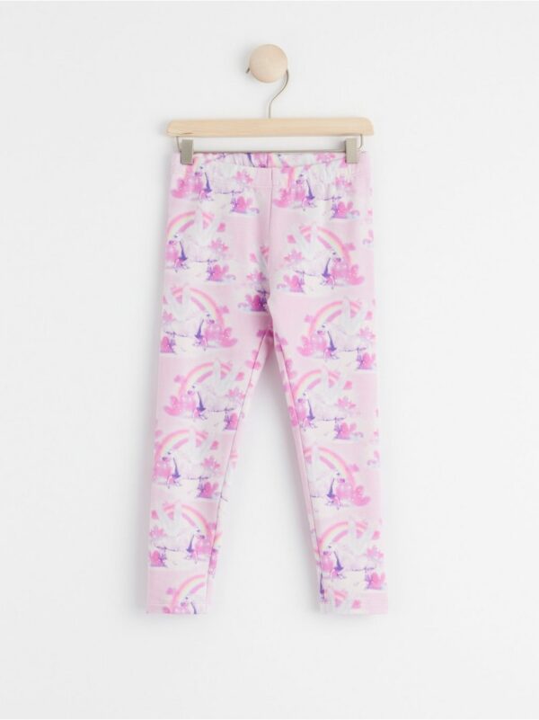 Leggings with unicorns and brushed inside - 8442957-683