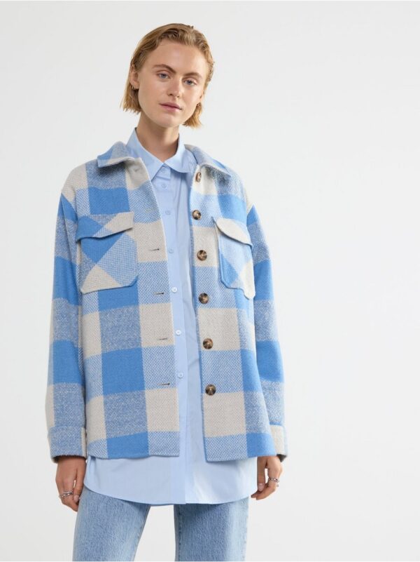 Checked shirt jacket - 8445332-6683