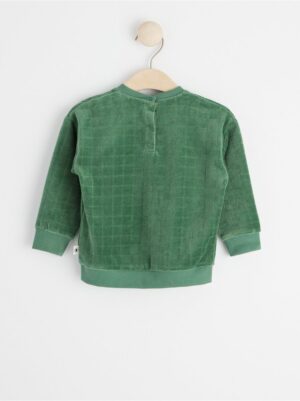 Checked velour sweater - 8445367-1253