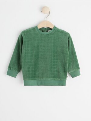 Checked velour sweater - 8445367-1253