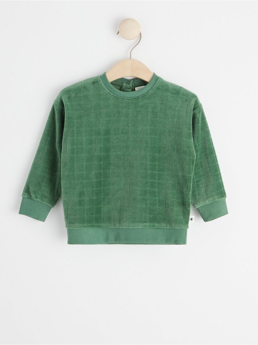 Dzemper – Checked velour sweater