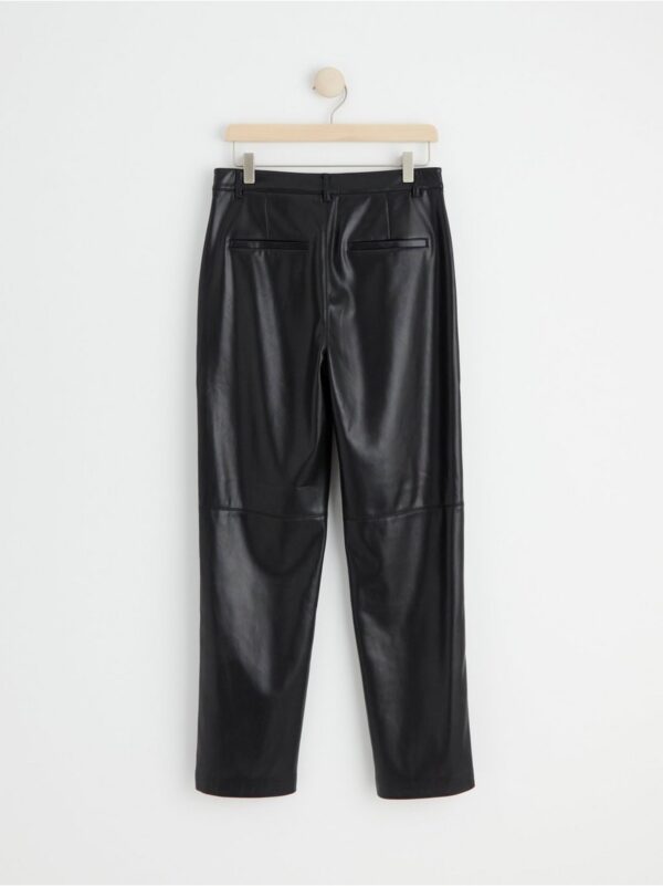 Cropped faux leather trousers - 8445722-80