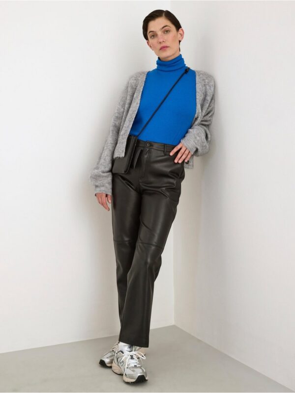 Cropped faux leather trousers - 8445722-80