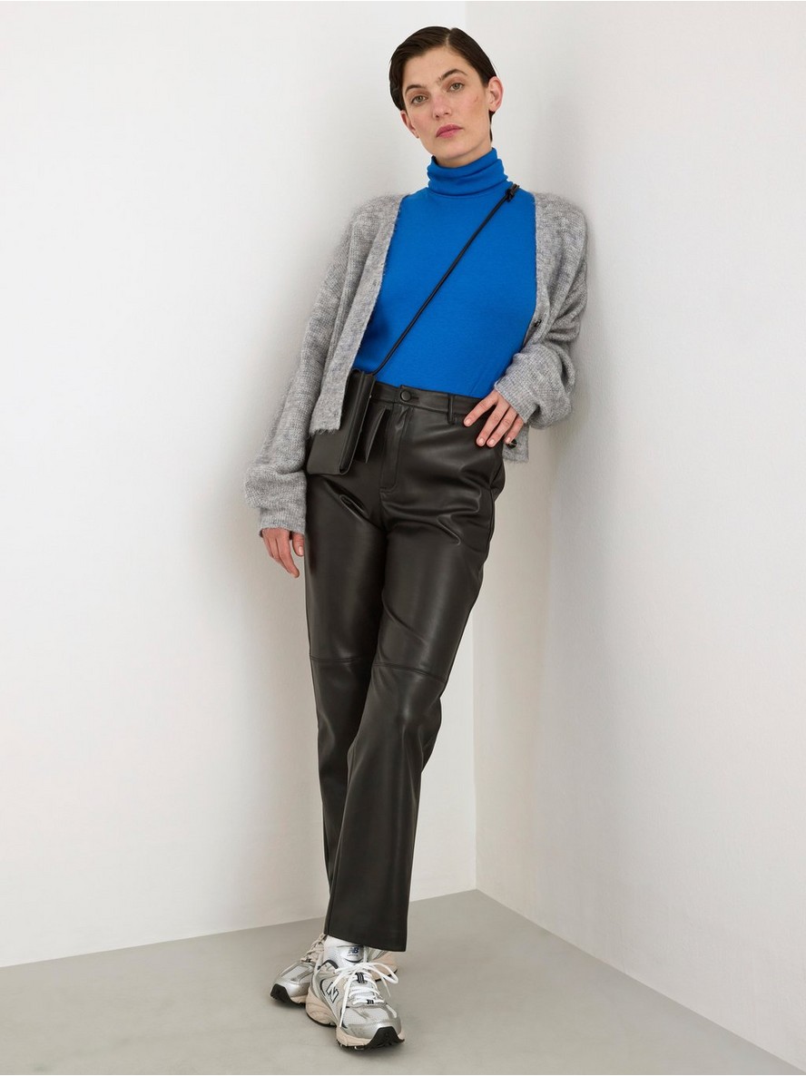 Pantalone – Cropped faux leather trousers