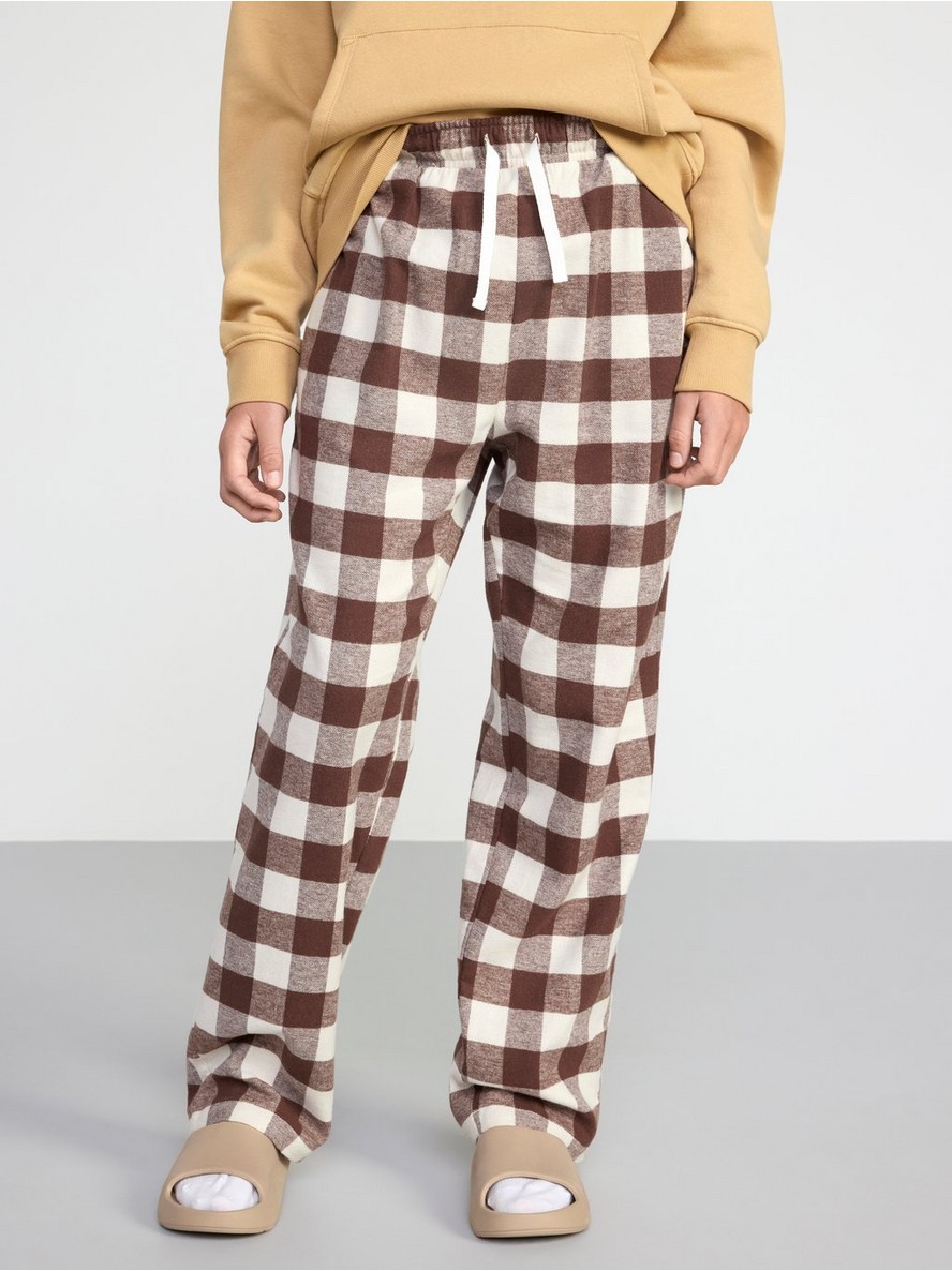 Checked flannel pyjama trousers - 8448131-215