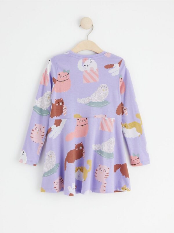 Long sleeve tunic with cats - 8448254-9955