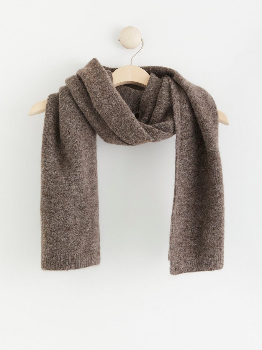 Knitted wool blend scarf - 8449091-8117