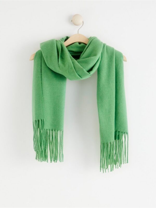 Fine-knit scarf with fringes - 8449095-5850