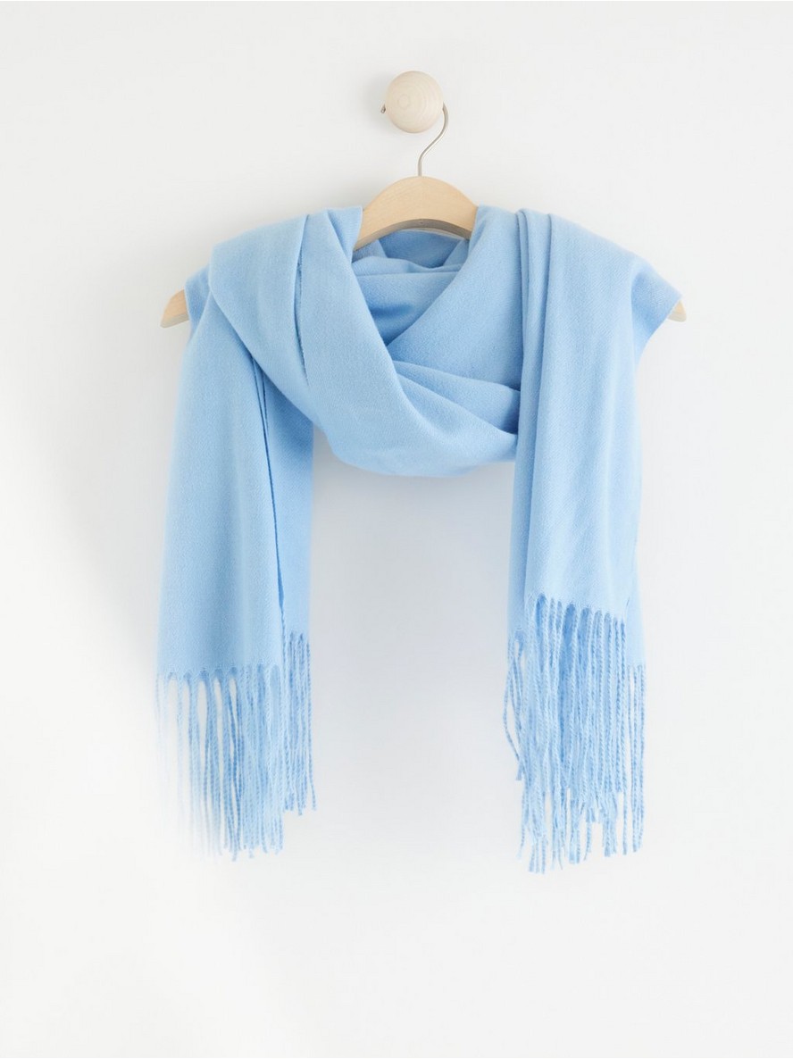 Fine-knit scarf with fringes - 8449095-6863