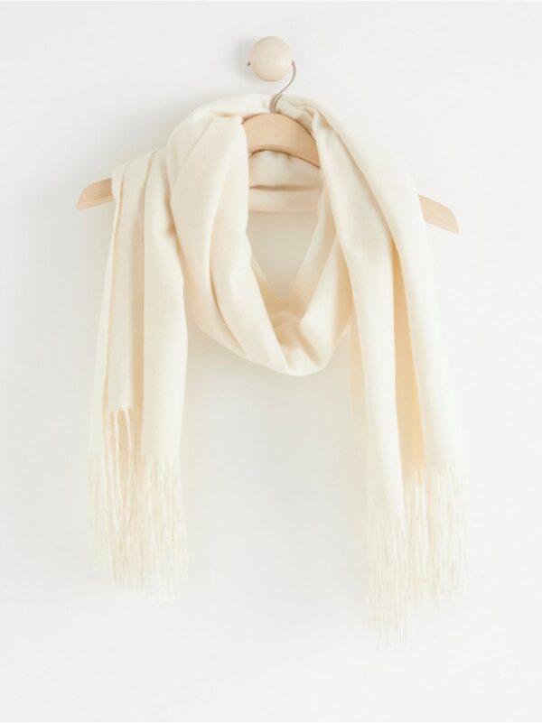 Fine-knit scarf with fringes - 8449095-7862