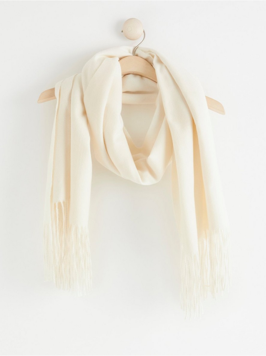 Sal – Fine-knit scarf with fringes