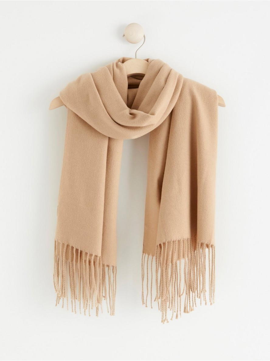 Fine-knit scarf with fringes - 8449095-9937