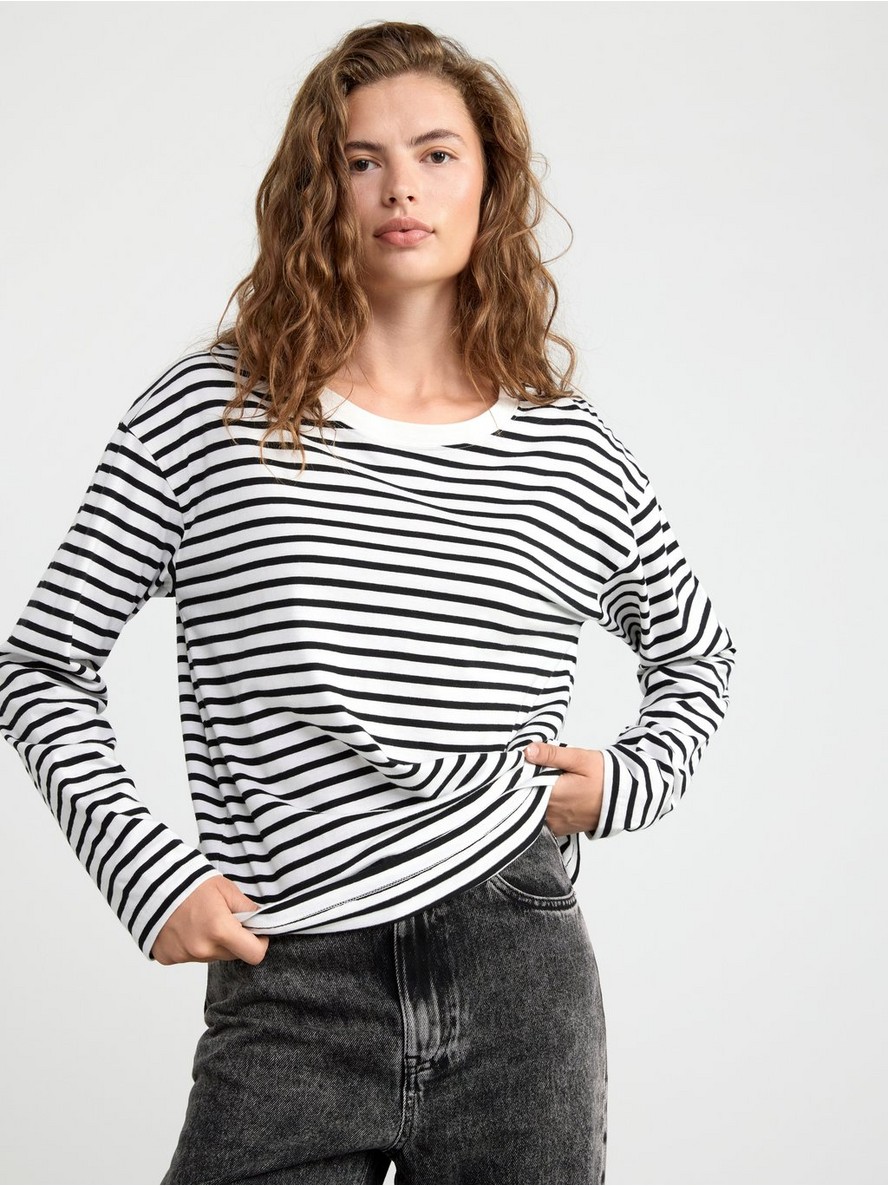 Striped long sleeve top - 8452715-7862