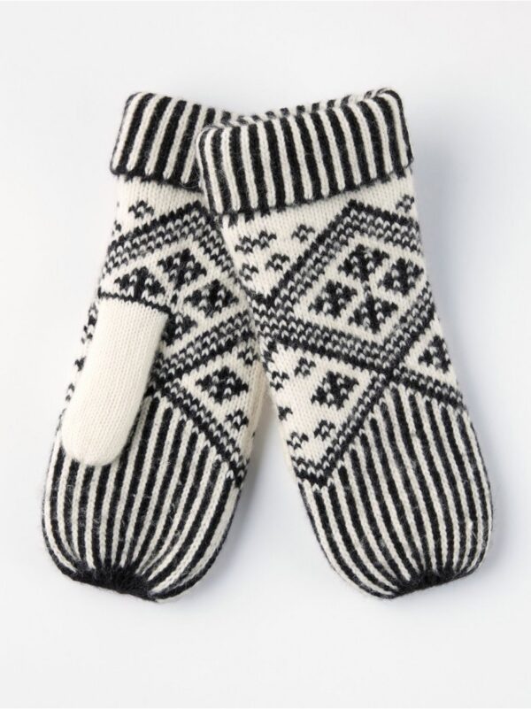 Jacquard-knit mittens - 8453021-80