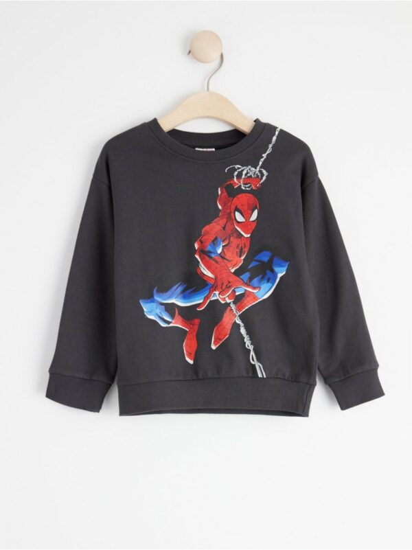 Sweatshirt with Spiderman print and brushed inside - 8453962-7161