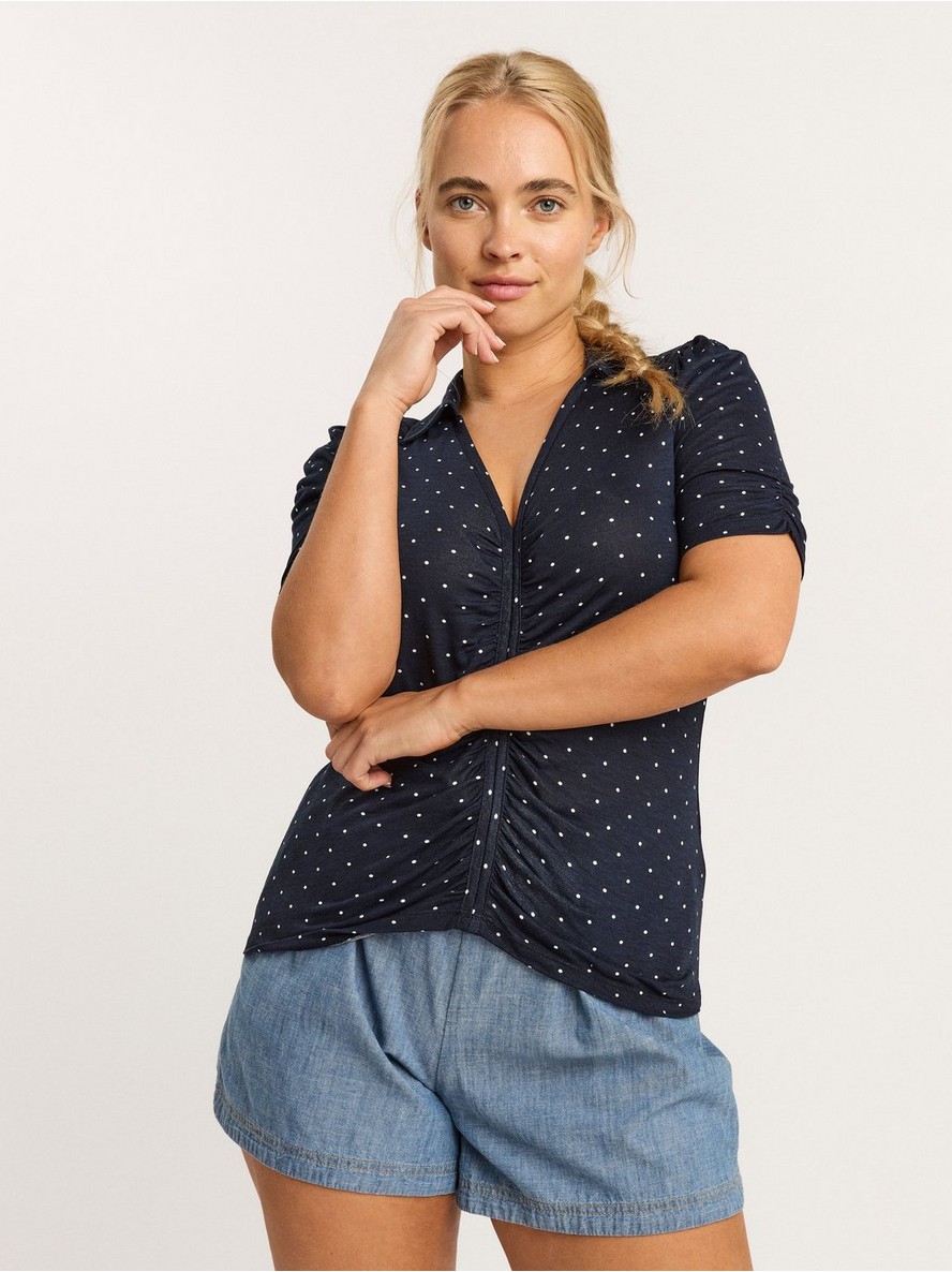 Majica – Short sleeve top with front gathering